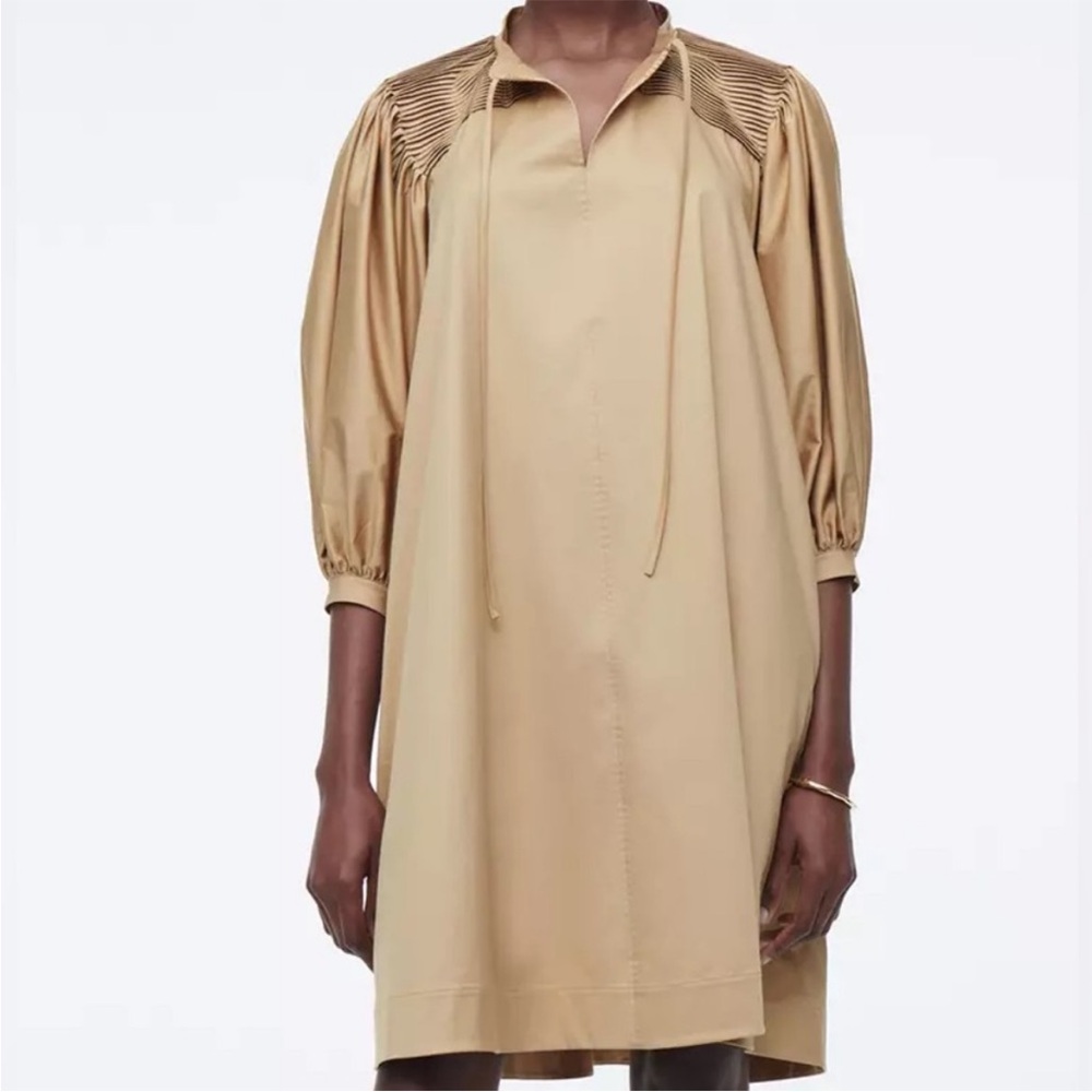 COC Tan Balloon Sleeve Dress